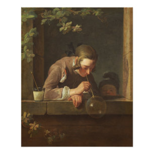 Soap Bubbles, c. 1733- 34 (oil on canvas) Poster