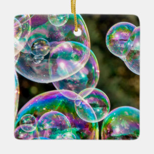 Soap bubbles ceramic ornament