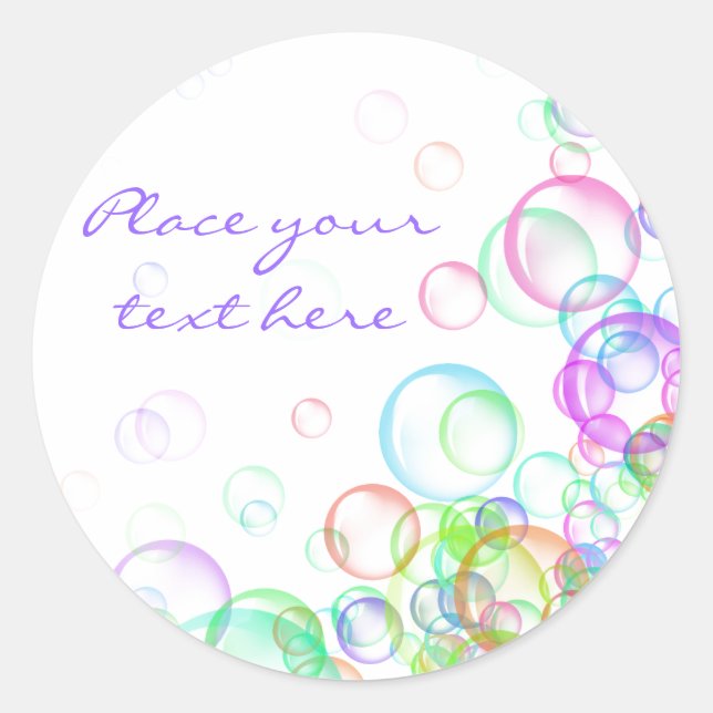 Soap Bubbles Classic Round Sticker (Front)