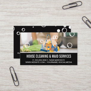 Soap Bubbles   Cleaning Tools Business Card