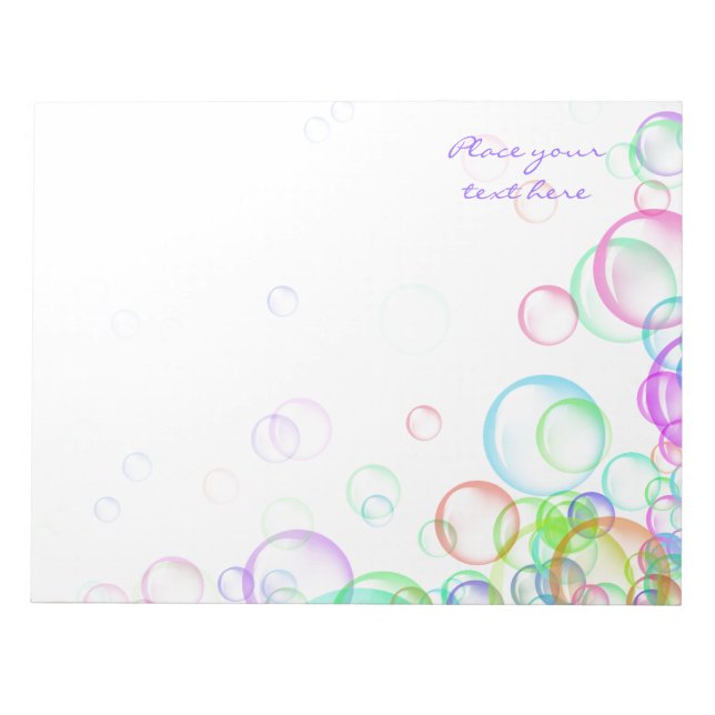 Soap Bubbles Notepad (Front)