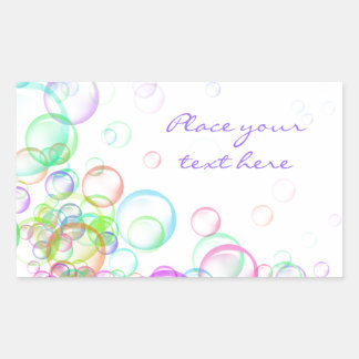 Soap Bubbles Rectangular Sticker