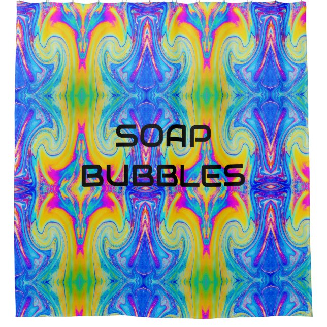 soap bubbles shower curtain (Front)