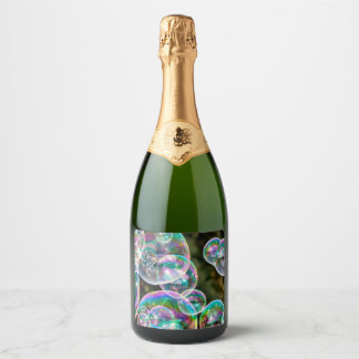 Soap bubbles sparkling wine label