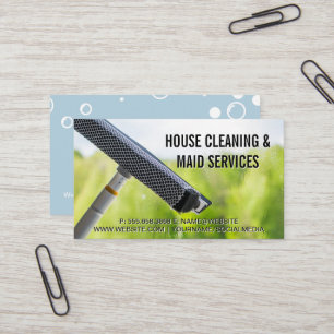 Soap Bubbles   Squeegee Window Cleaning Business Card