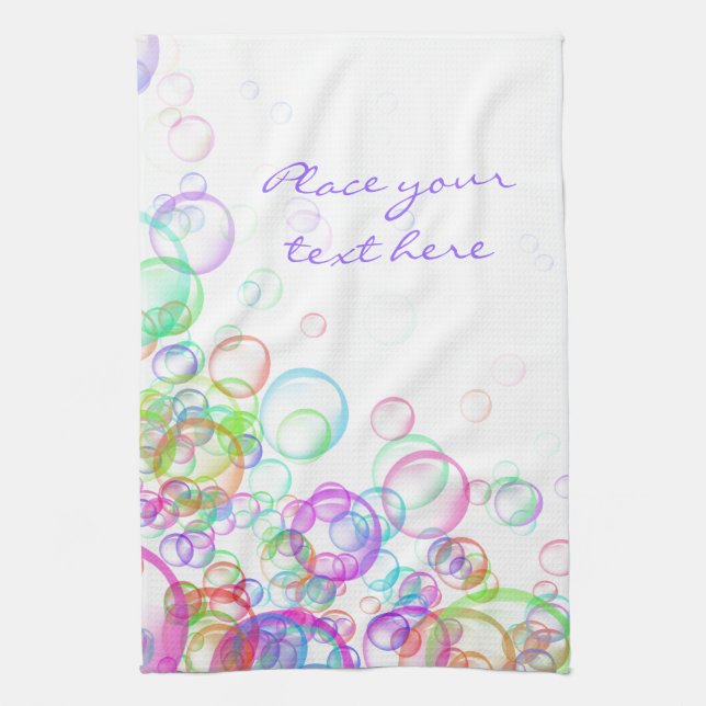 Soap Bubbles Tea Towel (Vertical)