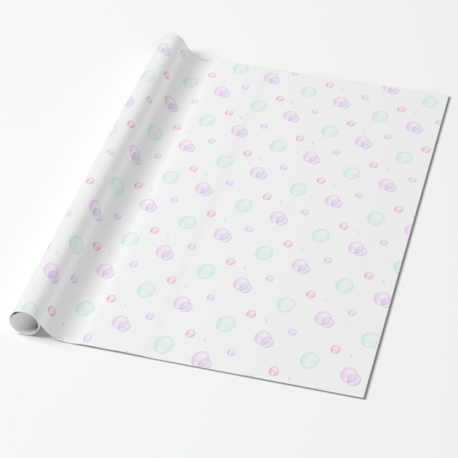 Soap Bubbles Wrapping Paper (Unrolled)
