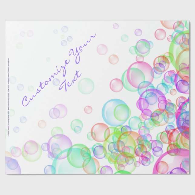 Soap Bubbles Wrapping Paper (Flat)