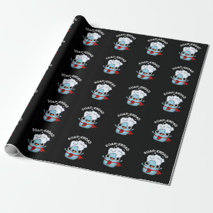 Soap-erdad Funny Soap Dad Pun Dark BG Wrapping Paper