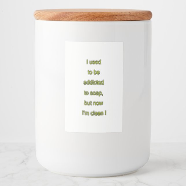 Soap funny text food label (Front)