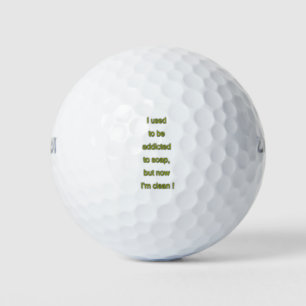 Soap funny text golf balls