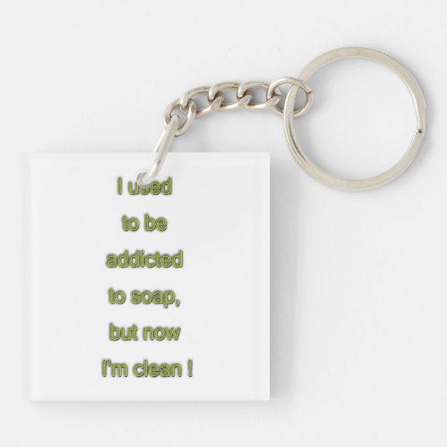Soap funny text key ring (Back)