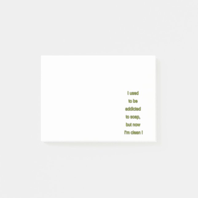 Soap funny text post-it notes (Front)