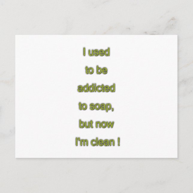 Soap funny text postcard (Front)