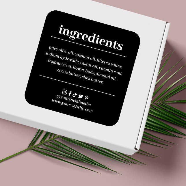 Soap Ingredient List Product Label (Creator Uploaded)