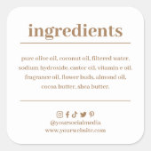 Soap Ingredient List Product Label (Front)