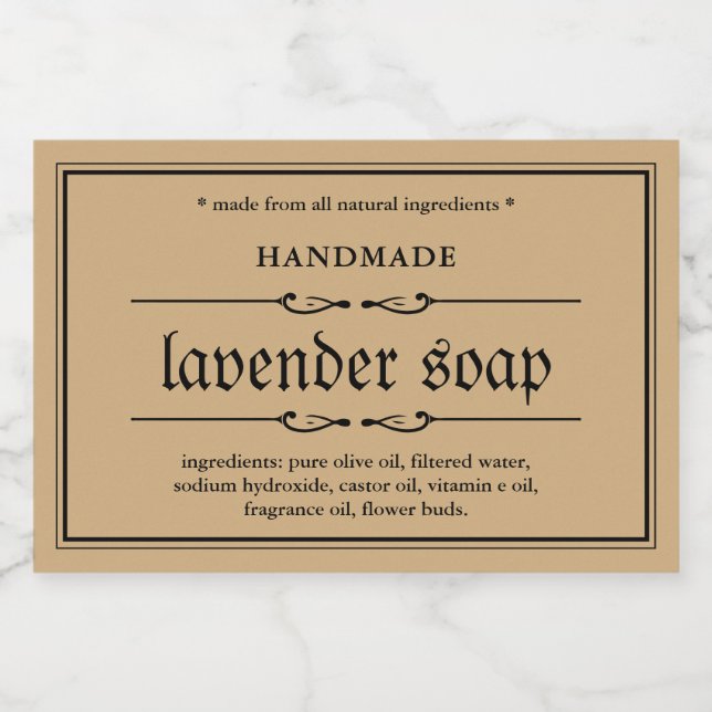Soap Label Packaging Design (Single Label)
