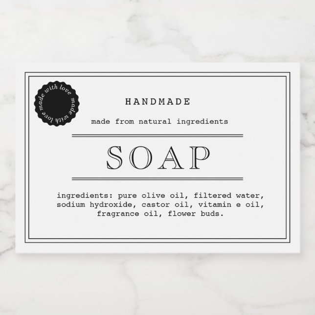 Soap Label Packaging Design (Single Label)