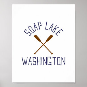 Soap Lake Washington Outdoors Vintage 2 Poster