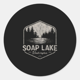 Soap Lake Washington Outdoors Vintage 3 Classic Round Sticker
