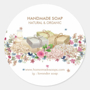 Soap Lavender Spa Natural Classic Round Sticker