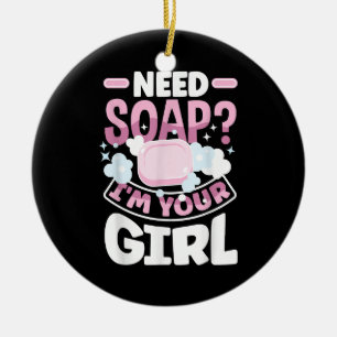 Soap Making Soap Maker Funny Ceramic Tree Decoration