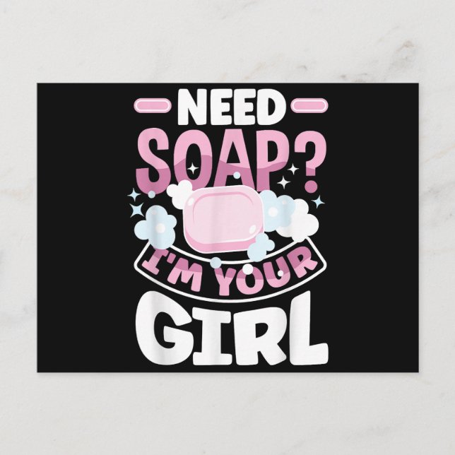 Soap Making Soap Maker Funny Holiday Postcard (Front)