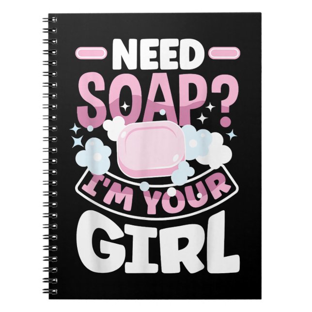 Soap Making Soap Maker Funny Notebook (Front)