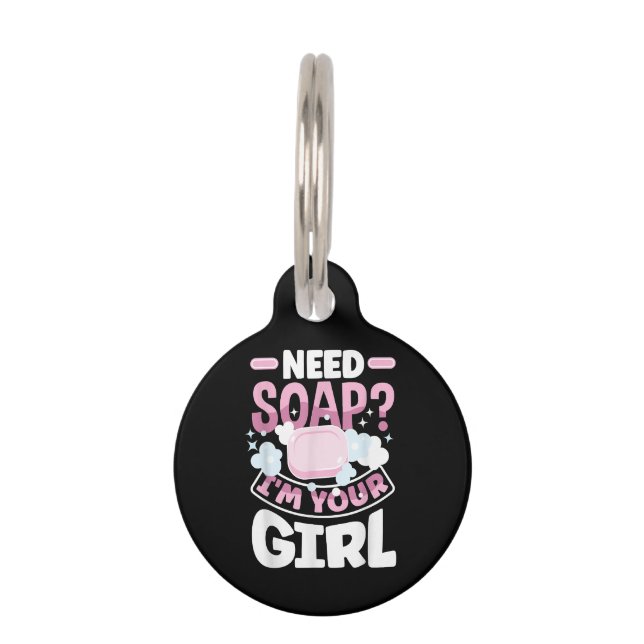 Soap Making Soap Maker Funny Pet Tag (Front)