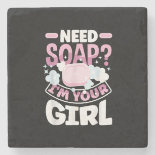 Soap Making Soap Maker Funny Stone Coaster