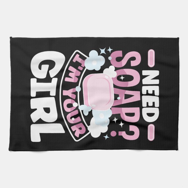 Soap Making Soap Maker Funny Tea Towel (Horizontal)