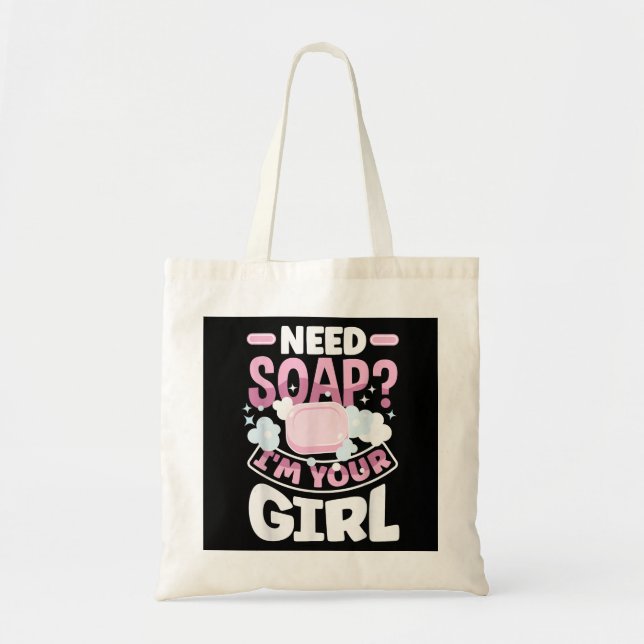 Soap Making Soap Maker Funny Tote Bag (Front)