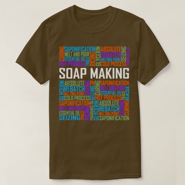 Soap Making Words T-Shirt (Design Front)