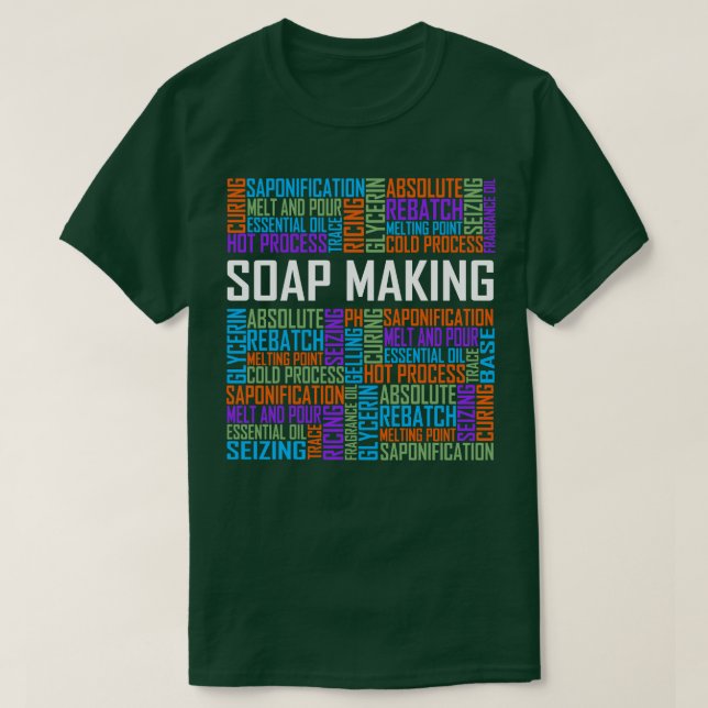 Soap Making Words T-Shirt (Design Front)