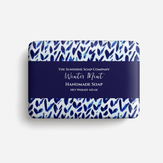 Soap Packaging Paper - abstract blue checks (Creator Uploaded)