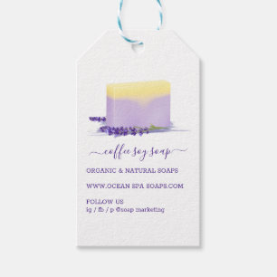 Soap Soy Natural Spa Cosmetics Lavender Aroma Gift Tags