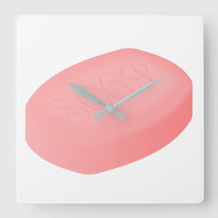 Soap Square Wall Clock