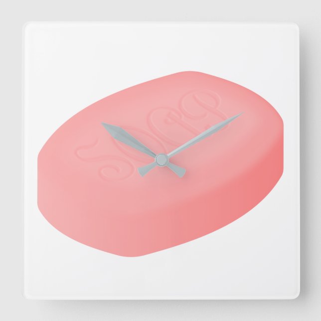 Soap Square Wall Clock (Front)