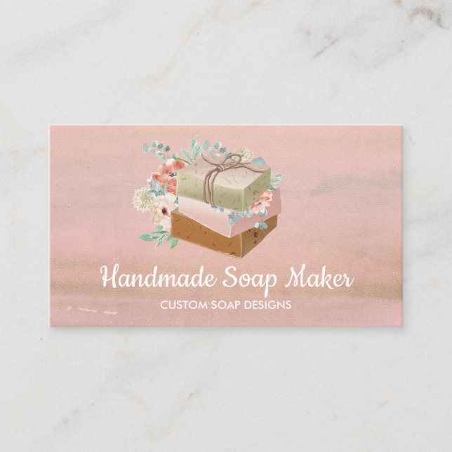 Soaps Rustic Flowers Business Card (Front)