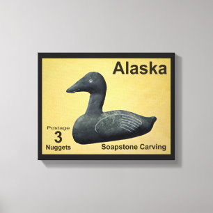Soapstone Eider - Alaska Postage Canvas Print