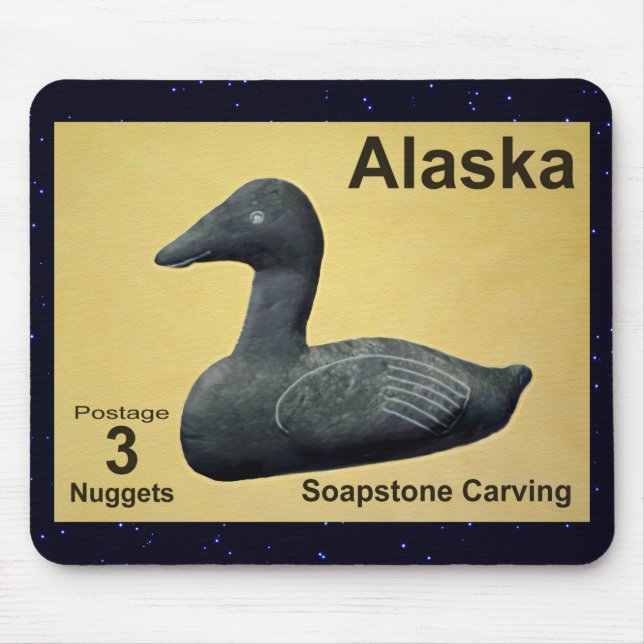 Soapstone Eider Duck Mouse Mat (Front)
