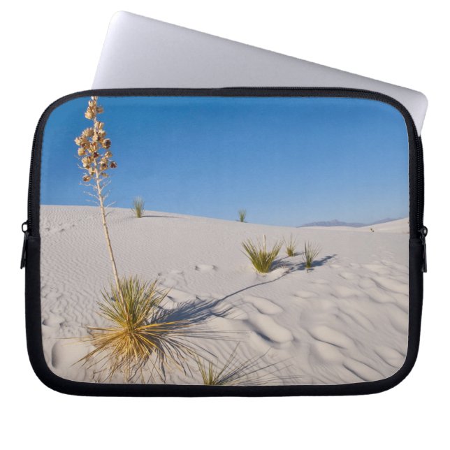 Soaptree Yucca, long Shadow, Transverse Dunes Laptop Sleeve (Front)
