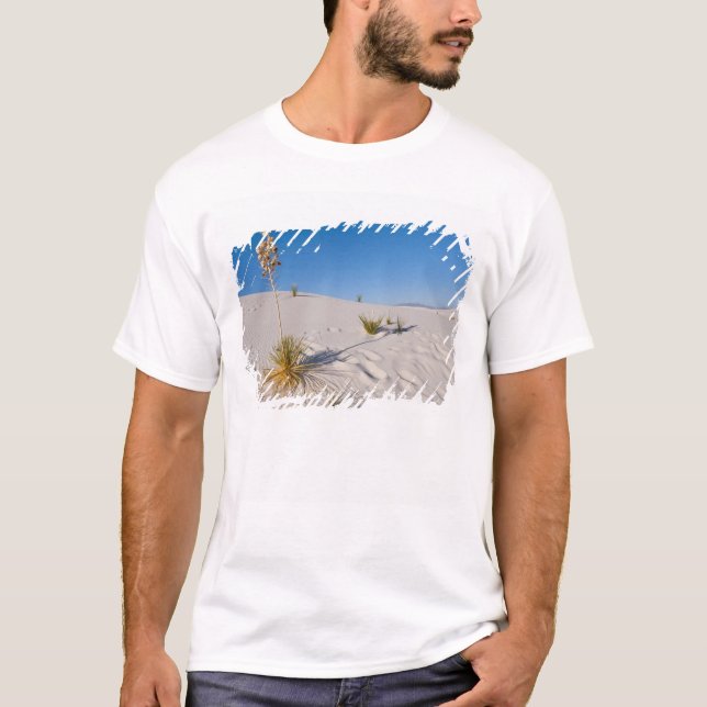 Soaptree Yucca, long Shadow, Transverse Dunes T-Shirt (Front)