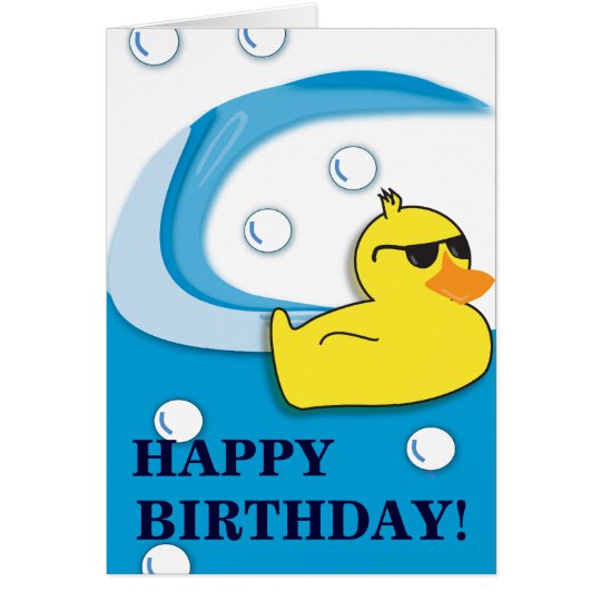 Soapy Duck - Birthday Card