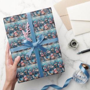 Soapy sea funny fish inhabitants wrapping paper