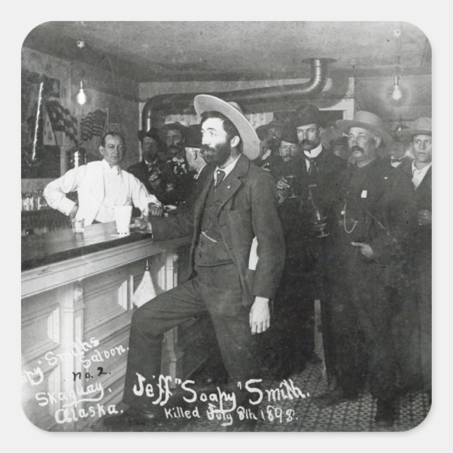 Soapy Smith's Saloon Bar Square Sticker (Front)