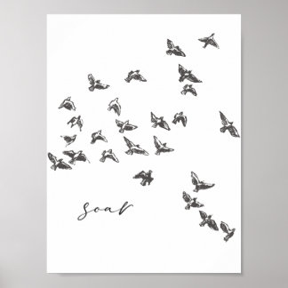 Soar, 8x10 Poster, Motivational Art Decor