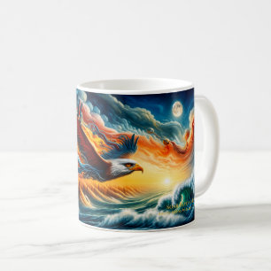 Soar Beyond Limits Eagle Fantasy Art Coffee Mug
