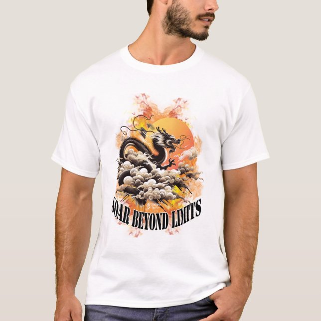 Soar Beyond Limits Men White T-Shirt (Front)