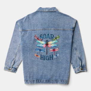 Soar High - Artistic Dragonfly Denim Jacket